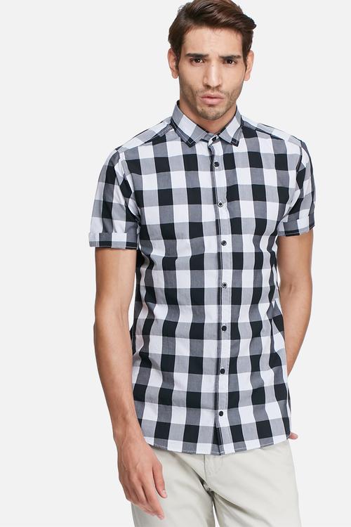 Check slim fit s/s shirt