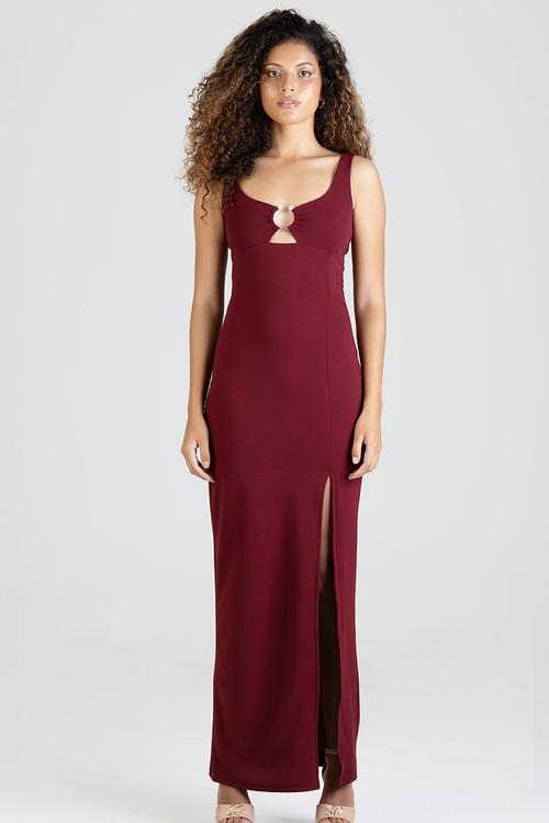 Turn Back Time: Maxi Dress - Burgundy