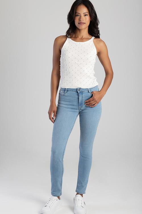 Renee Mid Waist Skinny - Light Vintage
