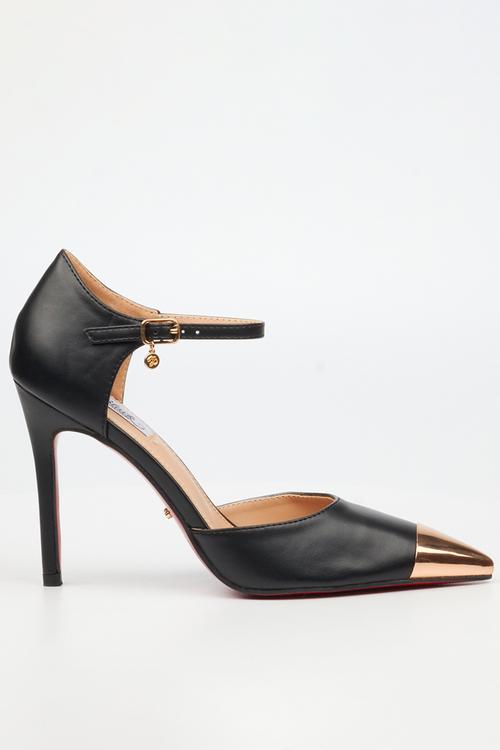 Lola 63 gold toe heel - black