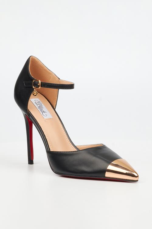Lola 63 gold toe heel - black