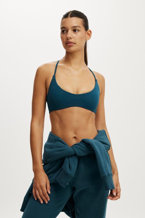 Ultra Soft Minimal Strappy Crop - Tidal Teal