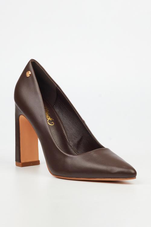 Nala 2 classic block heel - chocolate