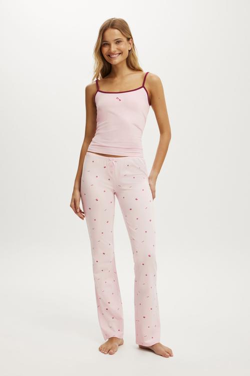 Dreamy soft flare pant - pink kiss lock & key