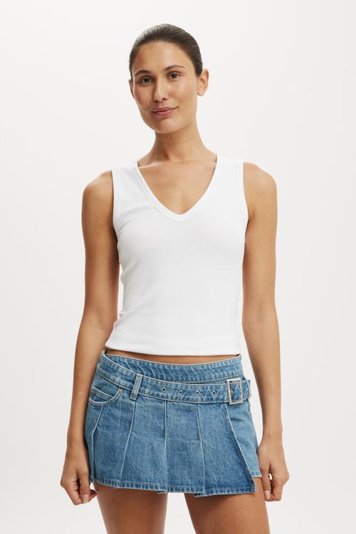 Pleated micro wrap skirt - pisces blue