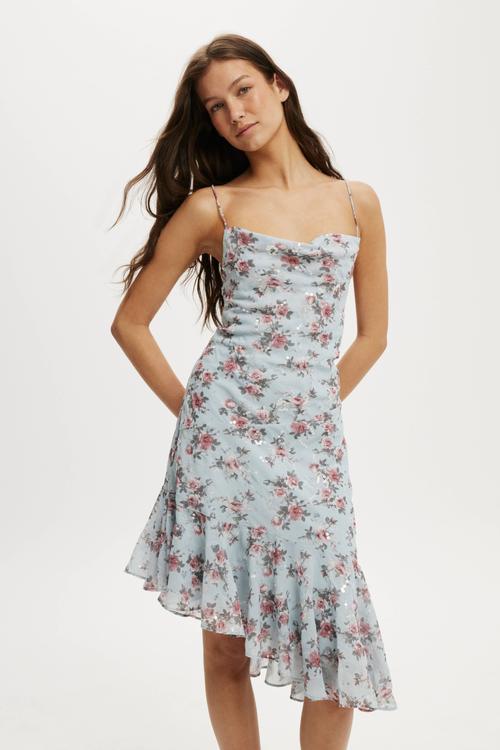 Bridget midi dress - roses floral