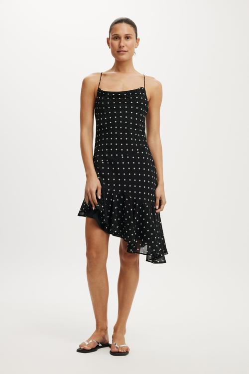 Bridget midi dress - black polka dot