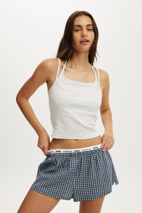 Double layer cami - light grey marle