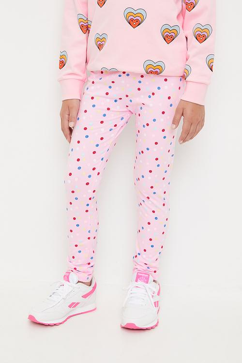 Printed leggings - pink/polka dots