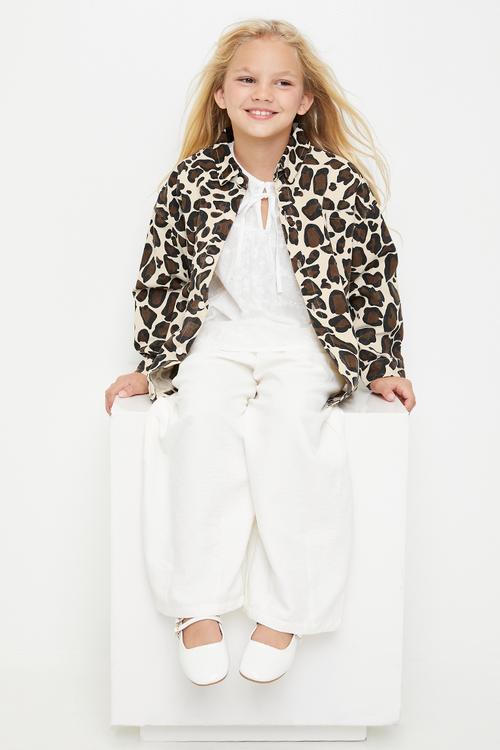 Leopard printed button down shirt - multi