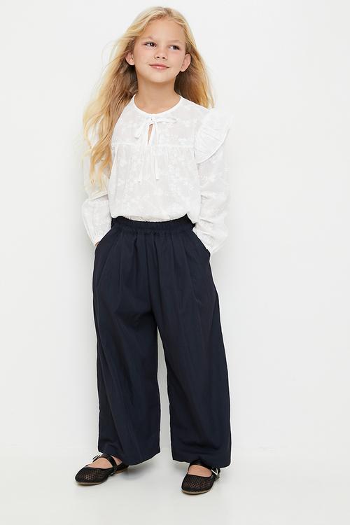 Elasticated pants - dark navy