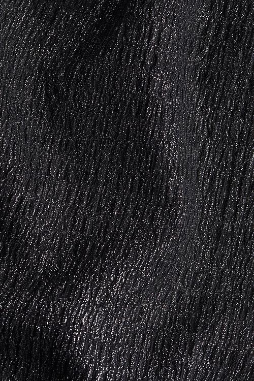 Smocked flared trousers - black glittery