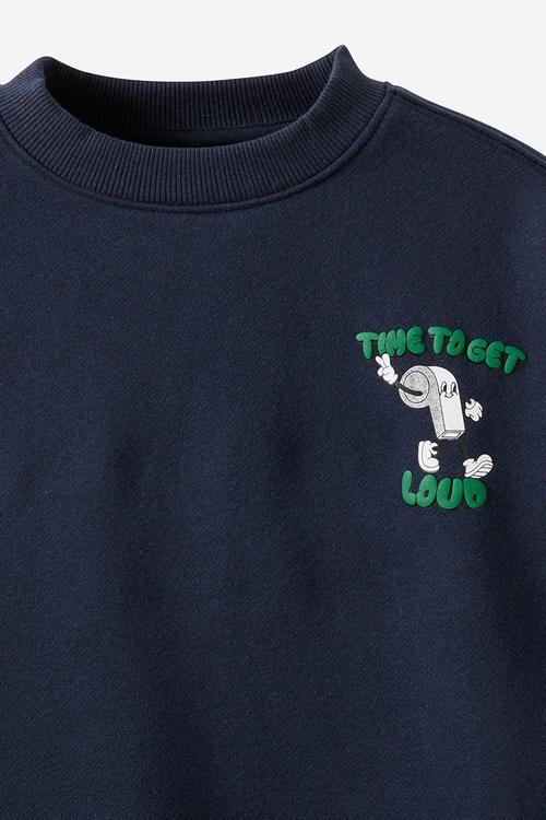 Sammy Oversize Crew - Squid Ink/Blue Hue/Soccer Fun Day
