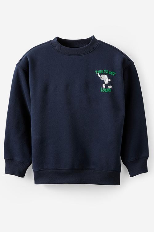 Sammy Oversize Crew - Squid Ink/Blue Hue/Soccer Fun Day