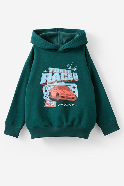 Sammy Oversize Hoodie - Storm Green/Tokyo Racer