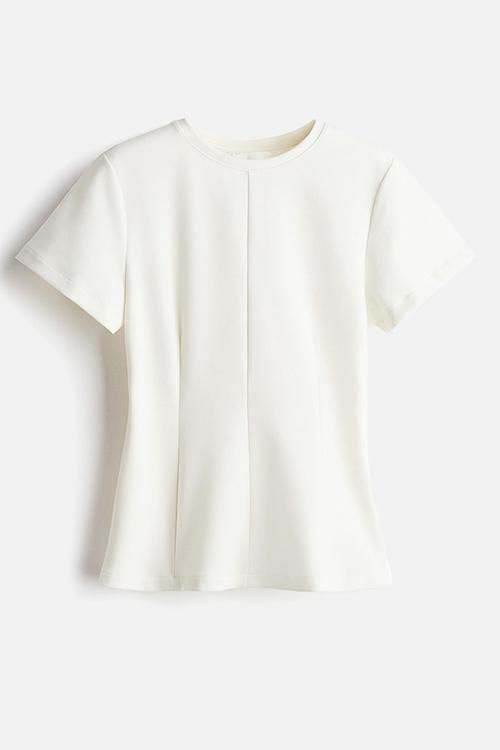 Waisted top - white