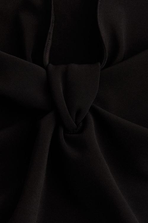 Knot-detail vest top - black