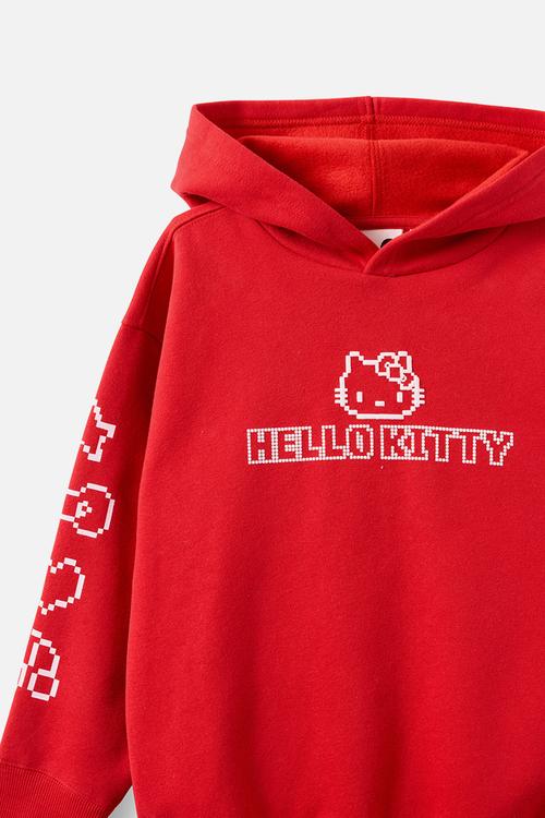 License Sammy Oversized Hoodie - Lcn San Hello Kitty Manga/Varsity Red