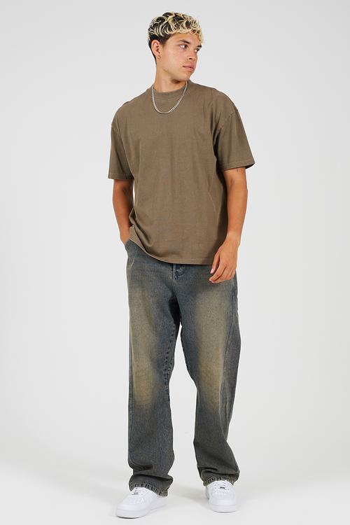 Oversized Fit T-Shirt - Taupe Wash