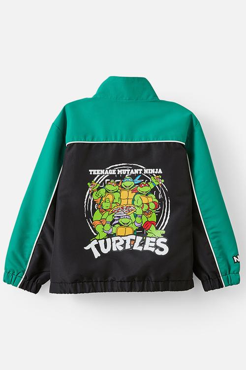 License zip through spray jacket - lcn nic phantom/deep mint ninja turtles