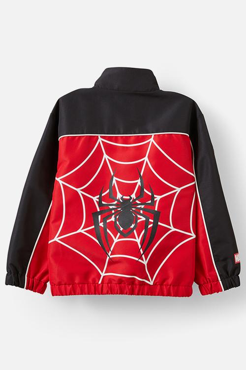 License zip through spray jacket - lcn mar phantom/varsity red spiderman