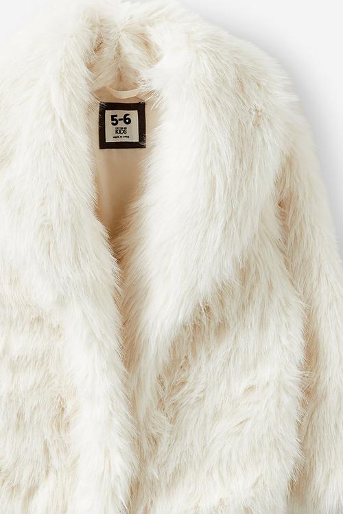 Zoe faux fur jacket - dark vanilla