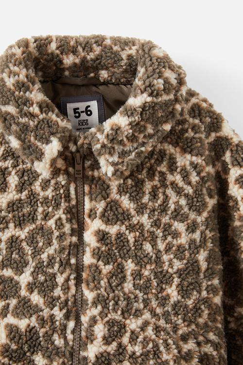 Teddy bomber jacket - summer leopard