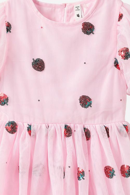 Maeve Puff Sleeve Dress Up Dress - Tea Party Pink