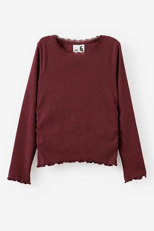 Nadia Long Sleeve Top - Bordeaux