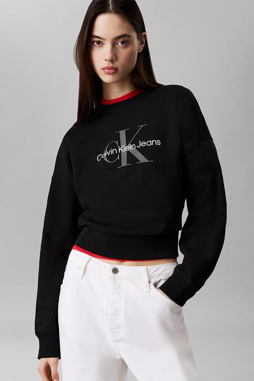 Ls monologo french terry rlxd crew - black