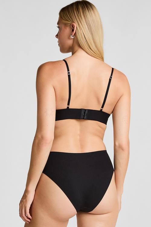 Smooth triangle bralette - black