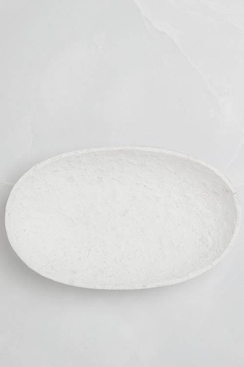 Paper Mache Décor Tray - White