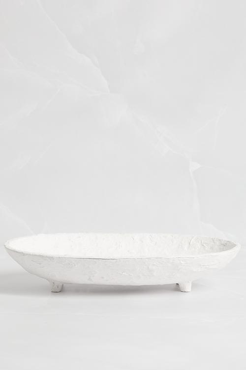 Paper Mache Décor Tray - White