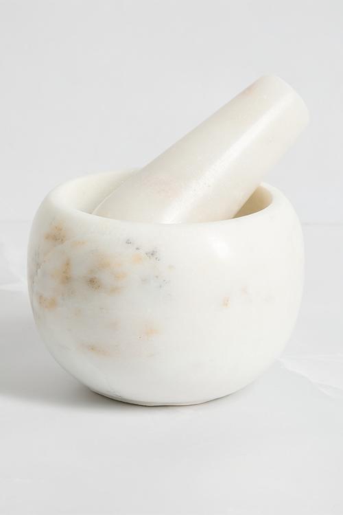 Marble Pestle & Mortar - White