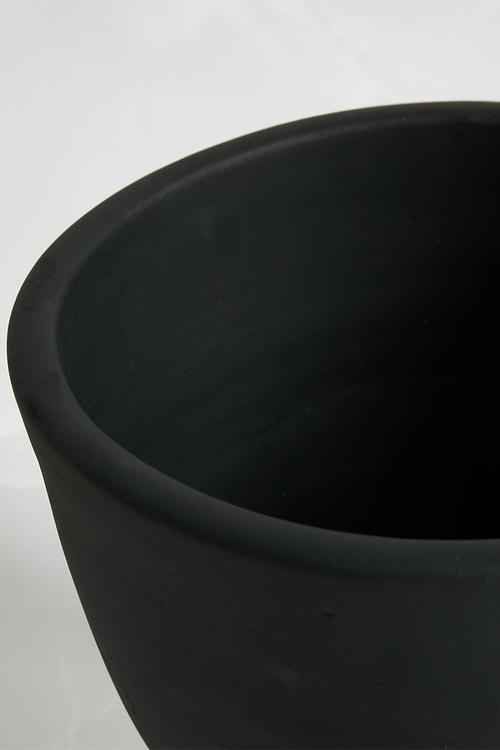 Terracotta Bowl/Planter - Black
