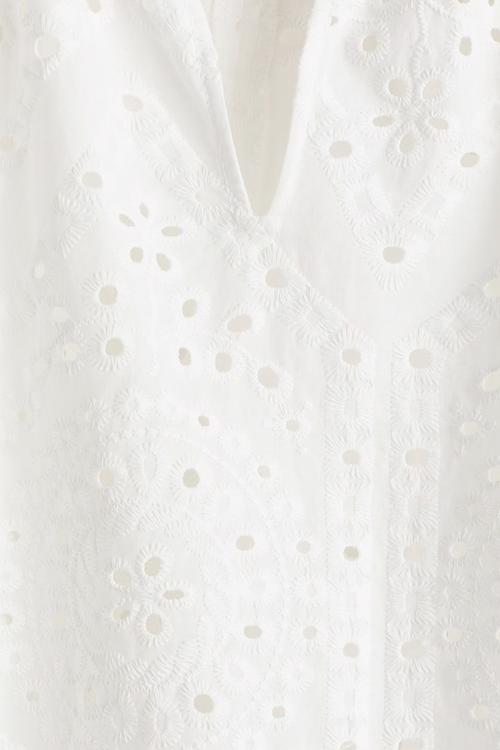 Broderie anglaise blouse - white
