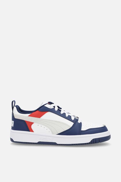Puma Rebound V6 Lo Jr - Blue Jewel-Feather Gray-Puma White