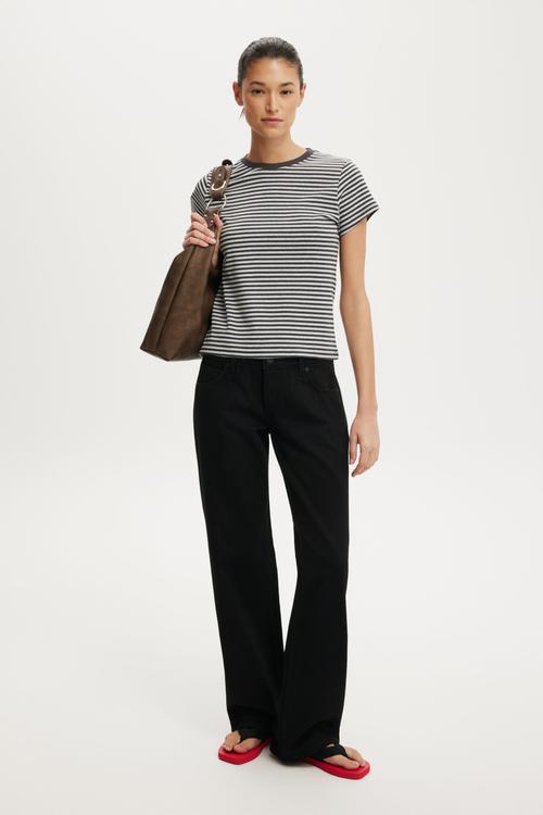 Low rise straight jean - aquarius black