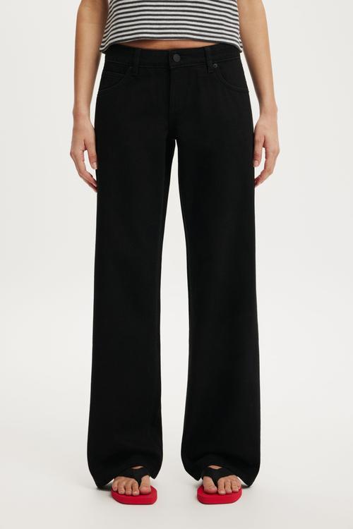 Low rise straight jean - aquarius black