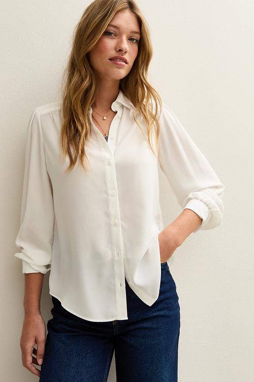 K vde plain colleen ls shirt - stone