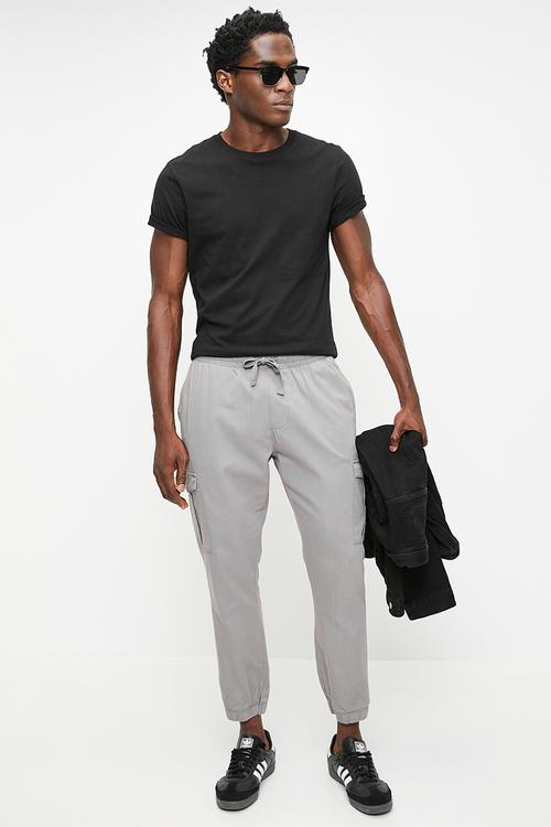 Cotton Twill Cuff Pant - Dark Grey