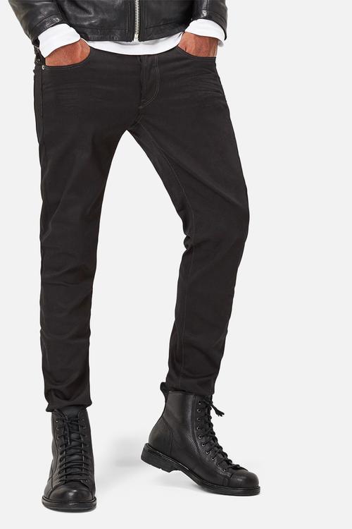3301 Slim - Raw Black Edington Stretch Denim