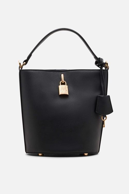 Exclusive Small Bucket With Detachable Strap Bag - Black