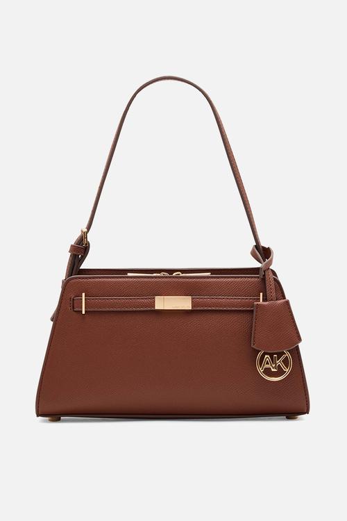 Exclusive Belted Shoulder Bag - Walnut