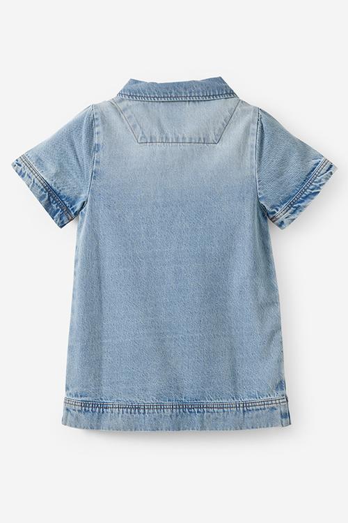 Denim Polo Dress - Airlie Light Blue