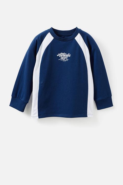 Moto panelled long sleeve tee - deep dive/athletics