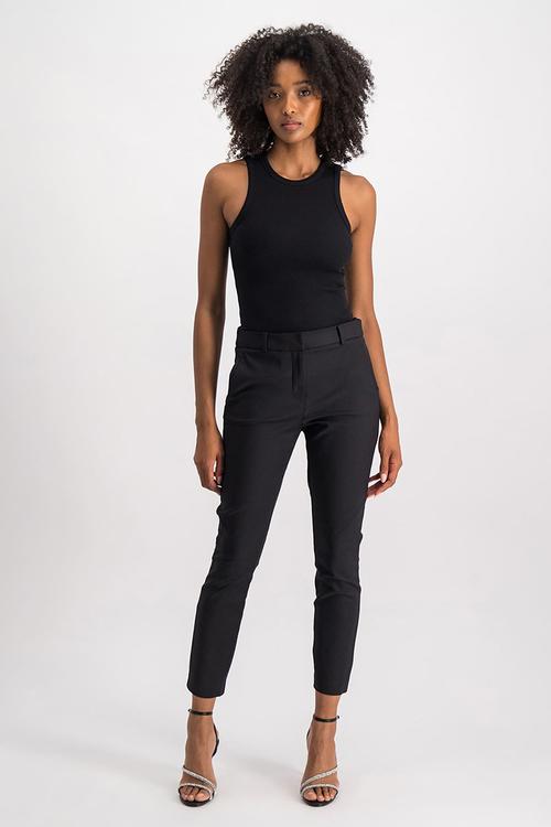 Faye full length slim pants in black 