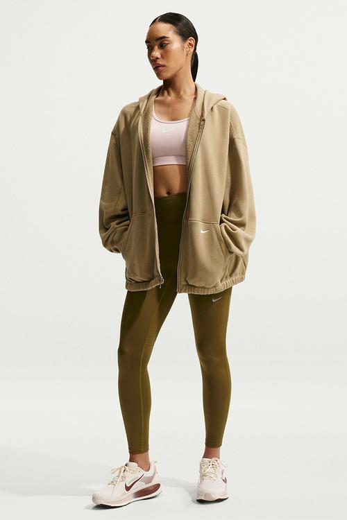 W Nk Df Tempo Hr 7/8 Tght - Olive Flak/Reflective Silv