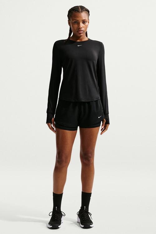 W Nk One Classic Df Ls Top - Black/White