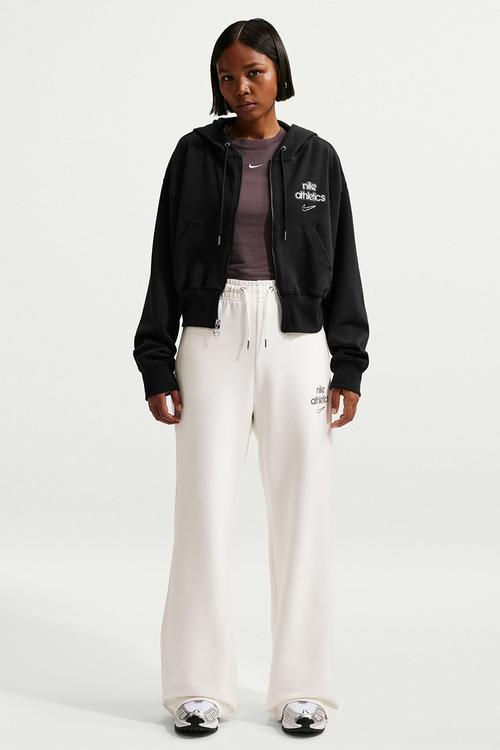 W Nk Phnx Flc Fz Hd Gls - Black